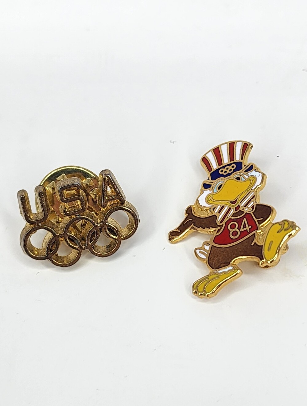 Vintage 1984 USA Olympic Pins Set Of 2